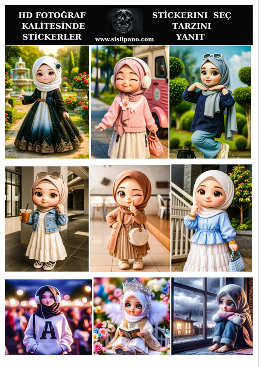 TÜRBANLI KIZLAR STİCKER