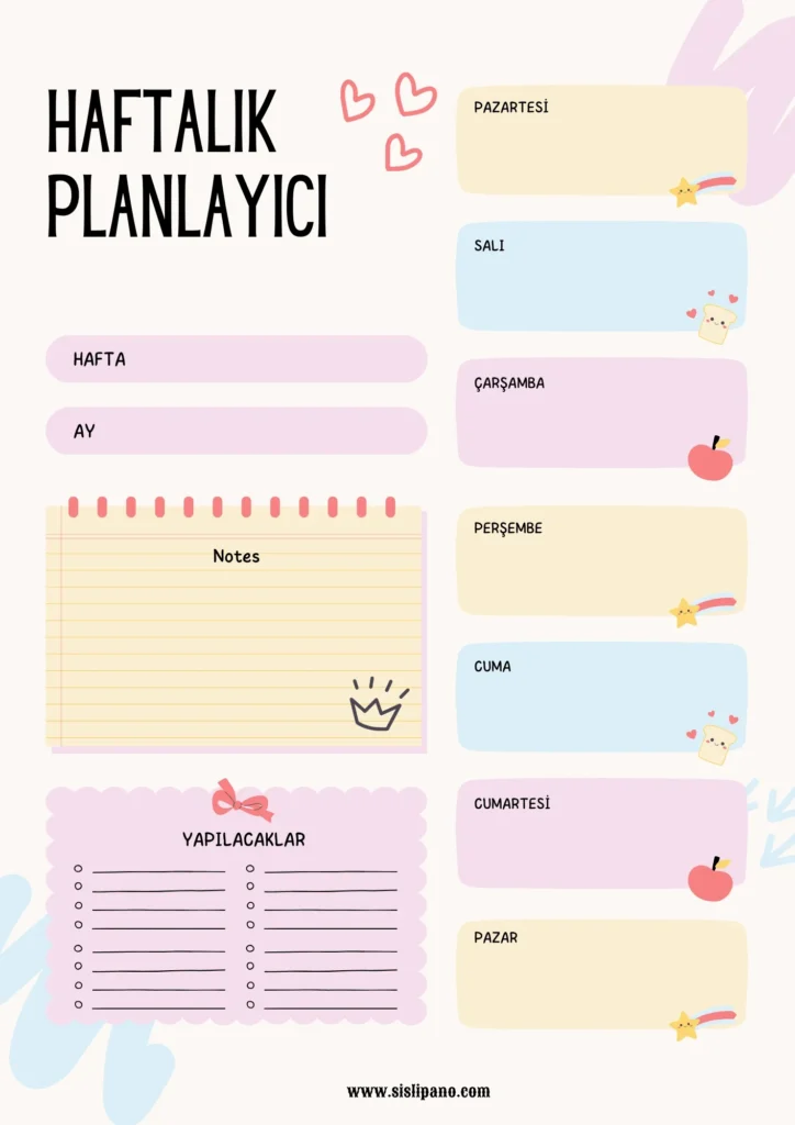 HAFTALIK PLANLAYICI 6